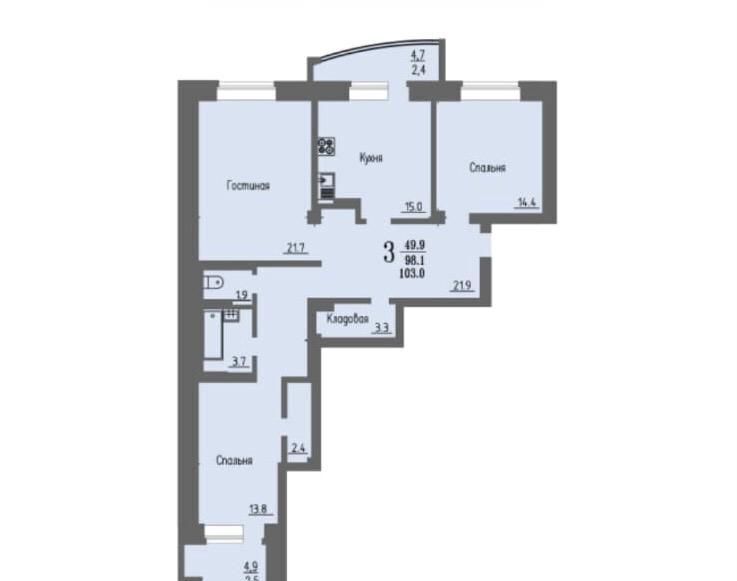 квартира г Воронеж р-н Центральный ул Академика Конопатова 13 фото 1