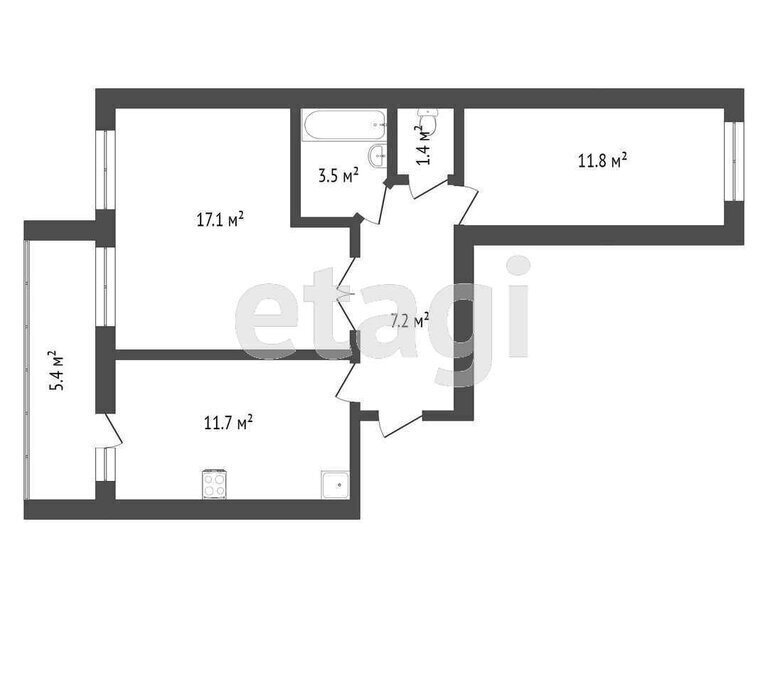 квартира г Тобольск мкр 7а 39б фото 1