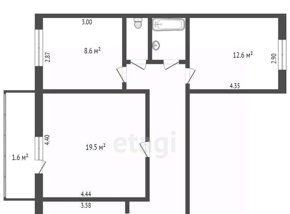 квартира г Псков ул Ижорского Батальона 43 фото 2