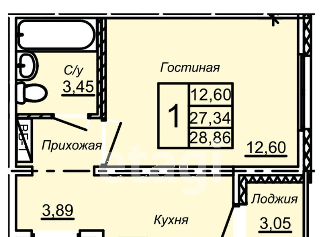 квартира г Ульяновск п Ленинский ул Центральная 15 фото 2