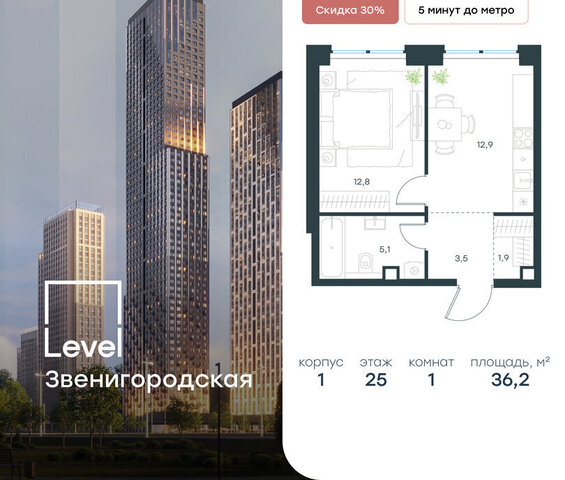 метро Хорошёво жилой комплекс Левел Звенигородская, к 1 фото
