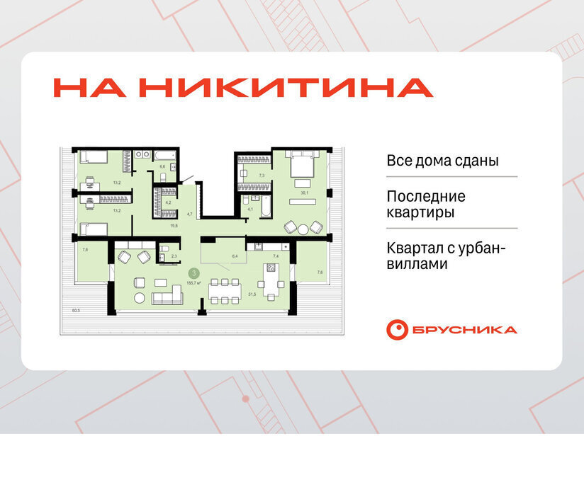квартира г Новосибирск Речной вокзал ул Никитина 10к/8 фото 1