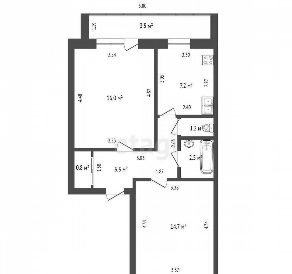 квартира г Стерлитамак Советский ул Худайбердина 36 фото 18
