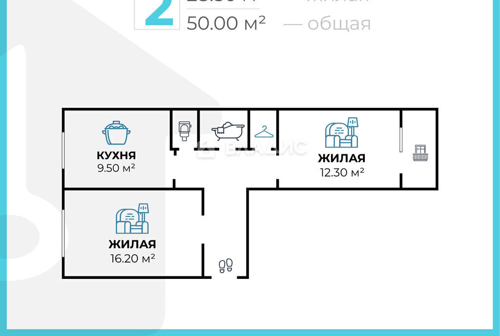 квартира г Волгоград р-н Дзержинский район Семь Ветров ул им. Константина Симонова 38 фото 9
