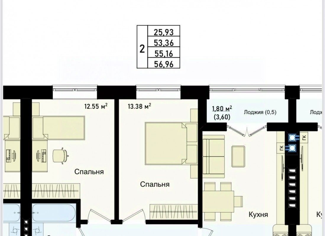 квартира г Калининград р-н Центральный ул Сержанта Мишина 83к/2 фото 2