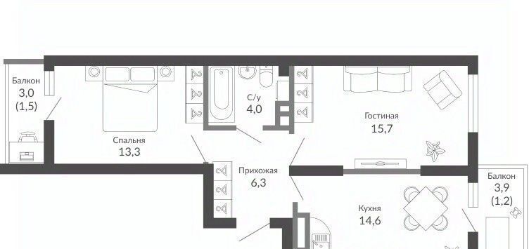 квартира г Новороссийск р-н Центральный ул Куникова 47г фото 1