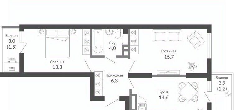 квартира г Новороссийск р-н Центральный ул Куникова 47г фото 1