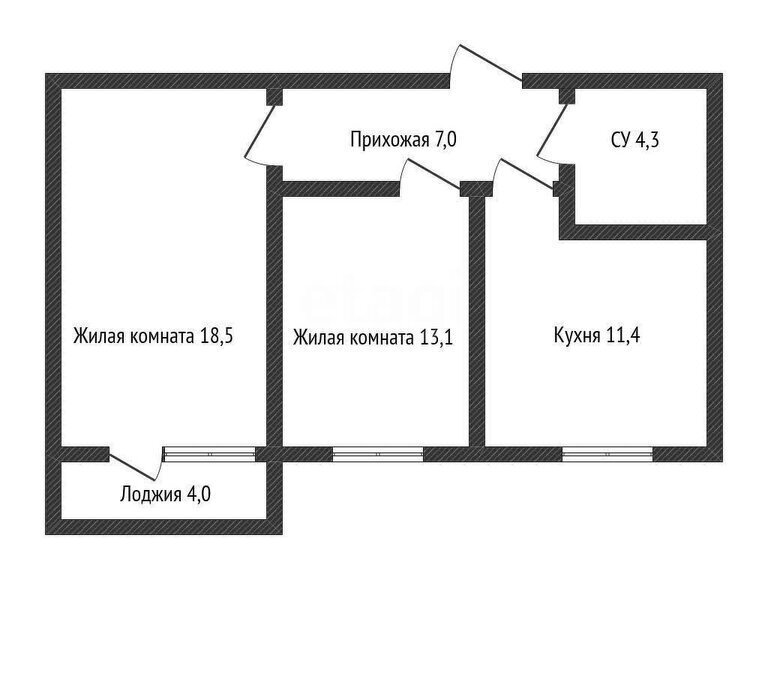 квартира г Краснодар р-н Прикубанский ул им. Героя Георгия Бочарникова 2 ЖК «Улыбка» фото 2