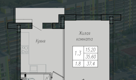 квартира г Курск р-н Сеймский ул Энгельса 158 фото 2