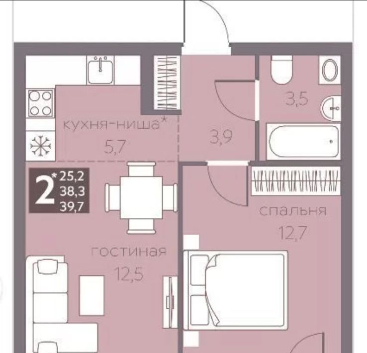 квартира г Пермь р-н Мотовилихинский ул Серебристая 18 фото 18