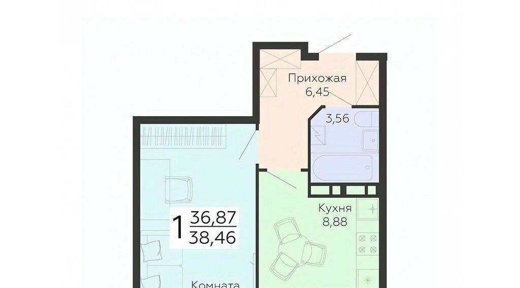 квартира г Воронеж р-н Коминтерновский ул 45 стрелковой дивизии 113 ЖК Квартал 45 фото 1