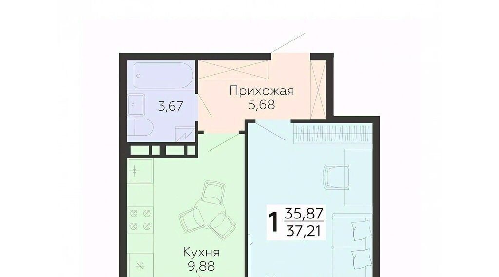 квартира г Воронеж р-н Коминтерновский ул 45 стрелковой дивизии 113 фото 1