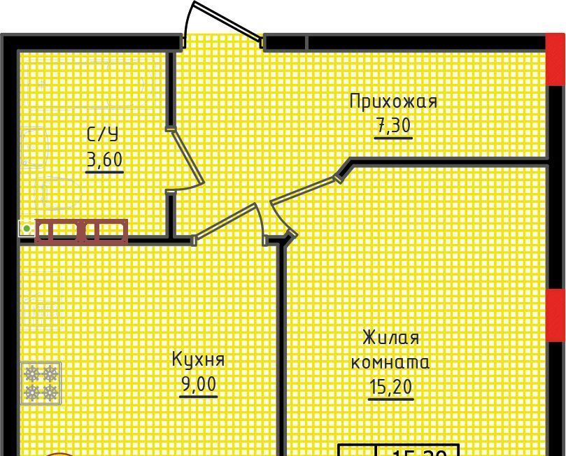 квартира г Ставрополь р-н Промышленный Юго-Западный ул Якова Андрюшина 6 ЖК «Суворов» фото 2