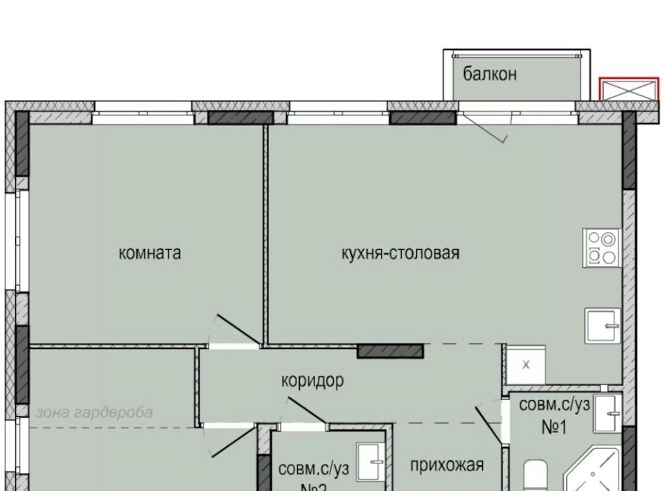 квартира г Ижевск р-н Индустриальный Культбаза ЖК «Ежевика» 10 жилрайон, 8-й мкр фото 1