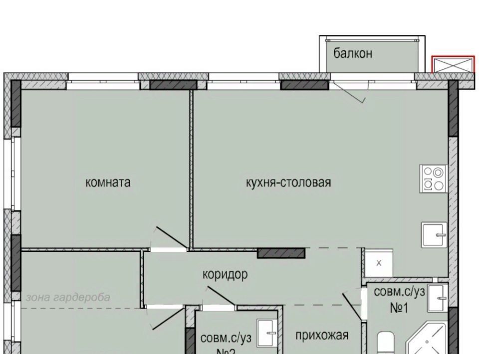 квартира г Ижевск р-н Индустриальный Культбаза ЖК «Ежевика» 10 жилрайон, 8-й мкр фото 1