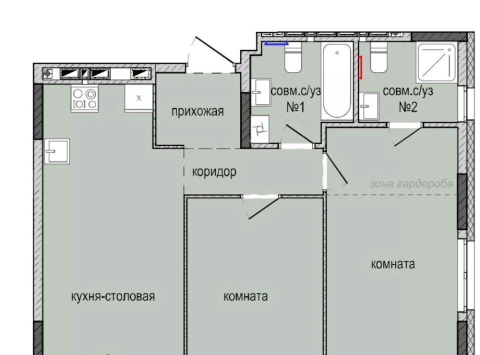 квартира г Ижевск р-н Индустриальный Культбаза ЖК «Ежевика» 10 жилрайон, 8-й мкр фото 1