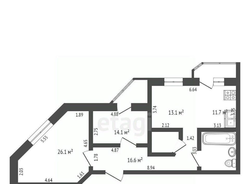 квартира г Сыктывкар ул Орджоникидзе 33/45 фото 2