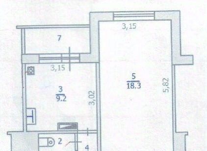 квартира г Курск р-н Сеймский ул Комарова 8б Курского завода тракторных запчастей мкр фото 4