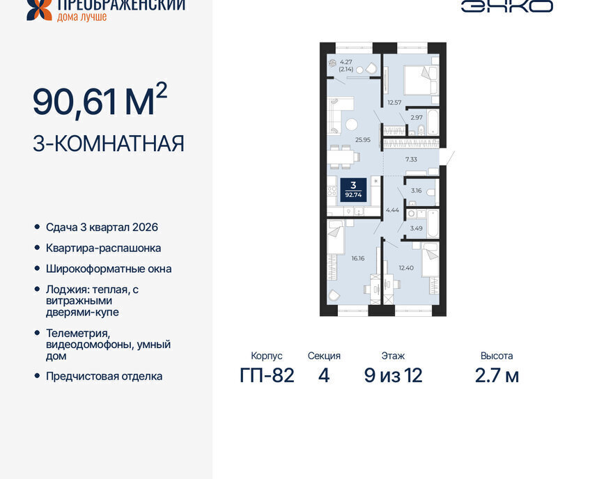 квартира г Новый Уренгой мкр Славянский фото 1