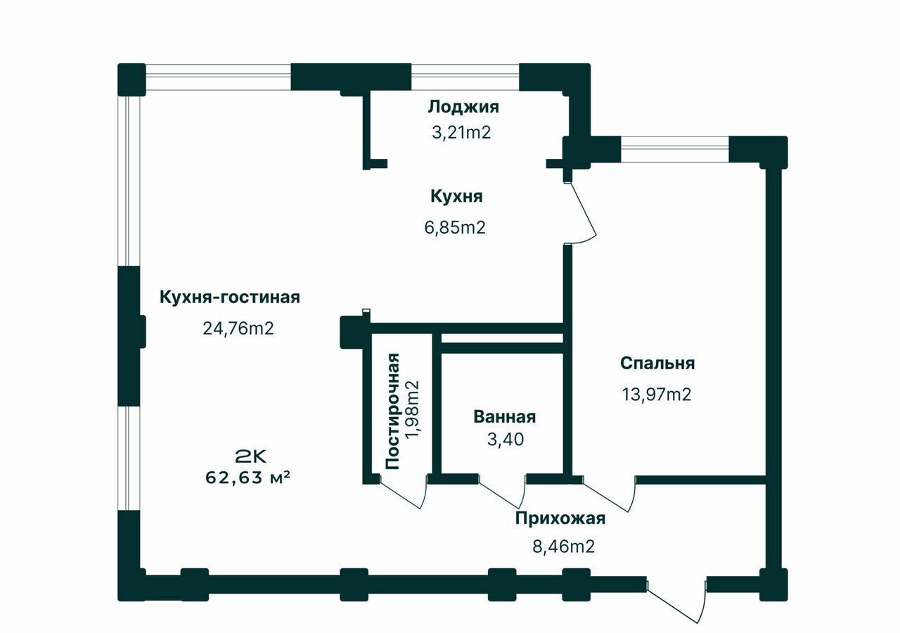 квартира г Махачкала пр-кт Насрутдинова поз. 20-23 фото 2
