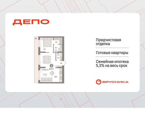 квартира Старая Сортировка Уральская ЖК Квартал Депо жилой район Сортировочный фото