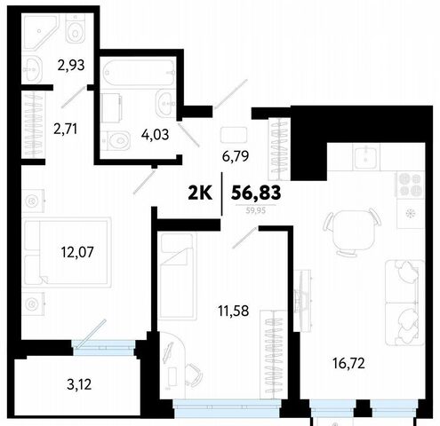 квартира р-н Калининский ул Василия Малкова 32 фото