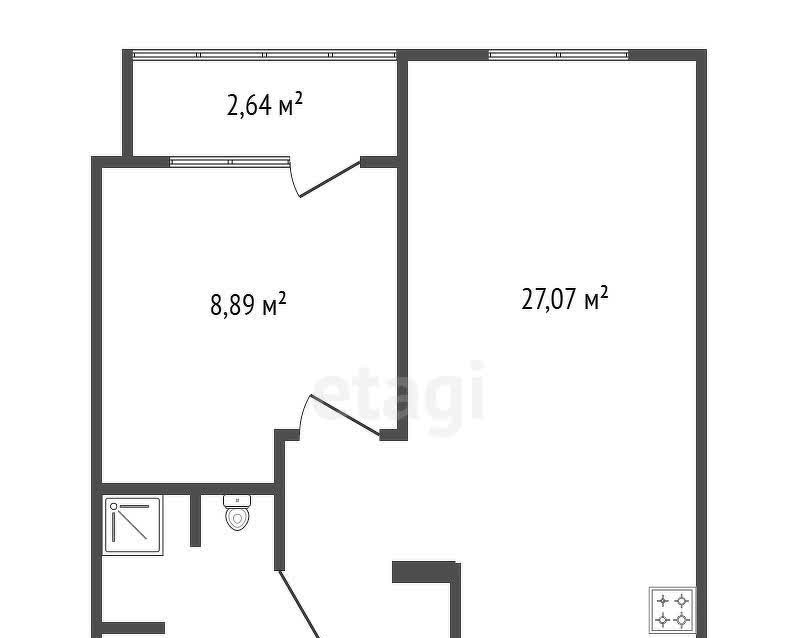 квартира г Уфа р-н Октябрьский ЖК Tau House м-н, Энтузиастов, Планета, 7 фото 27