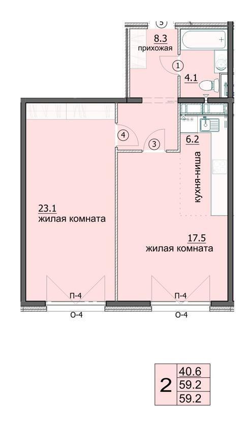 квартира г Пенза ул Яшиной 8 ЖК «Лугометрия» фото 2