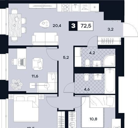 квартира г Москва метро Сходненская ул Лодочная 27 ЖК U2 корп. 2 фото 1