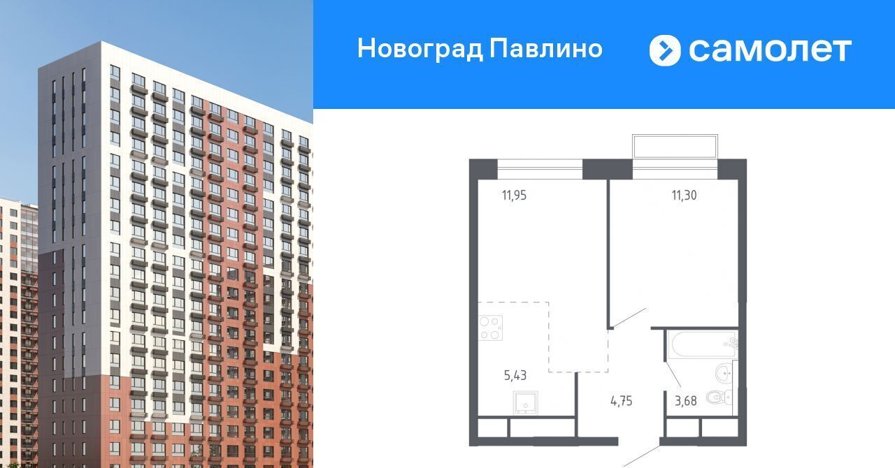 квартира г Балашиха мкр Новое Павлино ЖК Новоград Павлино к 6, г Щербинка, квартал, Некрасовка фото 1
