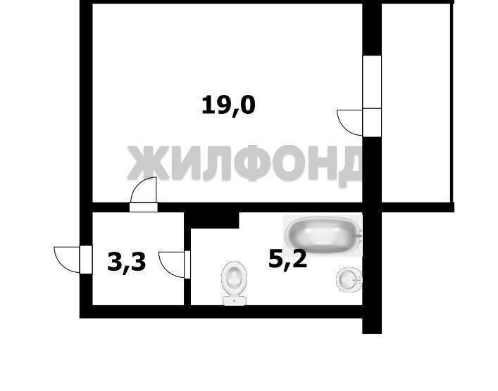 квартира г Новосибирск р-н Калининский Заельцовская ул Мясниковой 10 фото 7