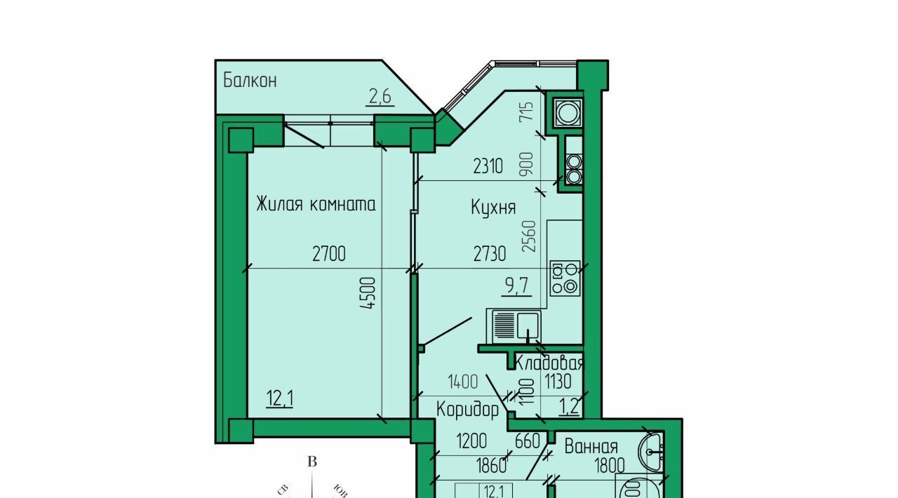 квартира г Ессентуки ЖК «Кленовая роща» фото 1