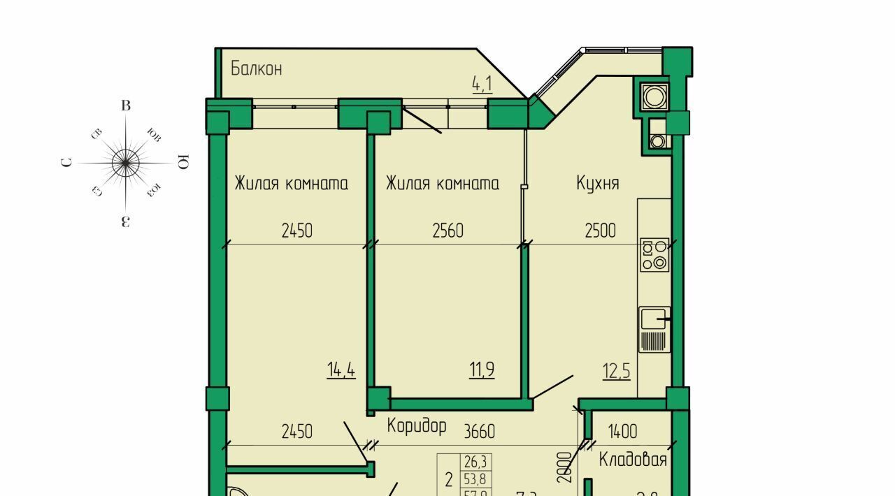 квартира г Ессентуки ЖК «Кленовая роща» фото 1