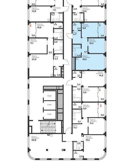 квартира г Челябинск р-н Калининский ул Братьев Кашириных 82/1 фото 3