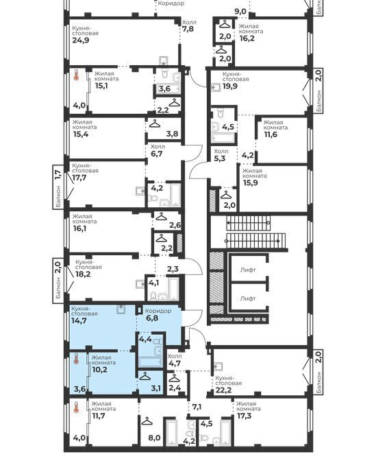 квартира г Челябинск р-н Калининский ул Братьев Кашириных 82/1 фото 3