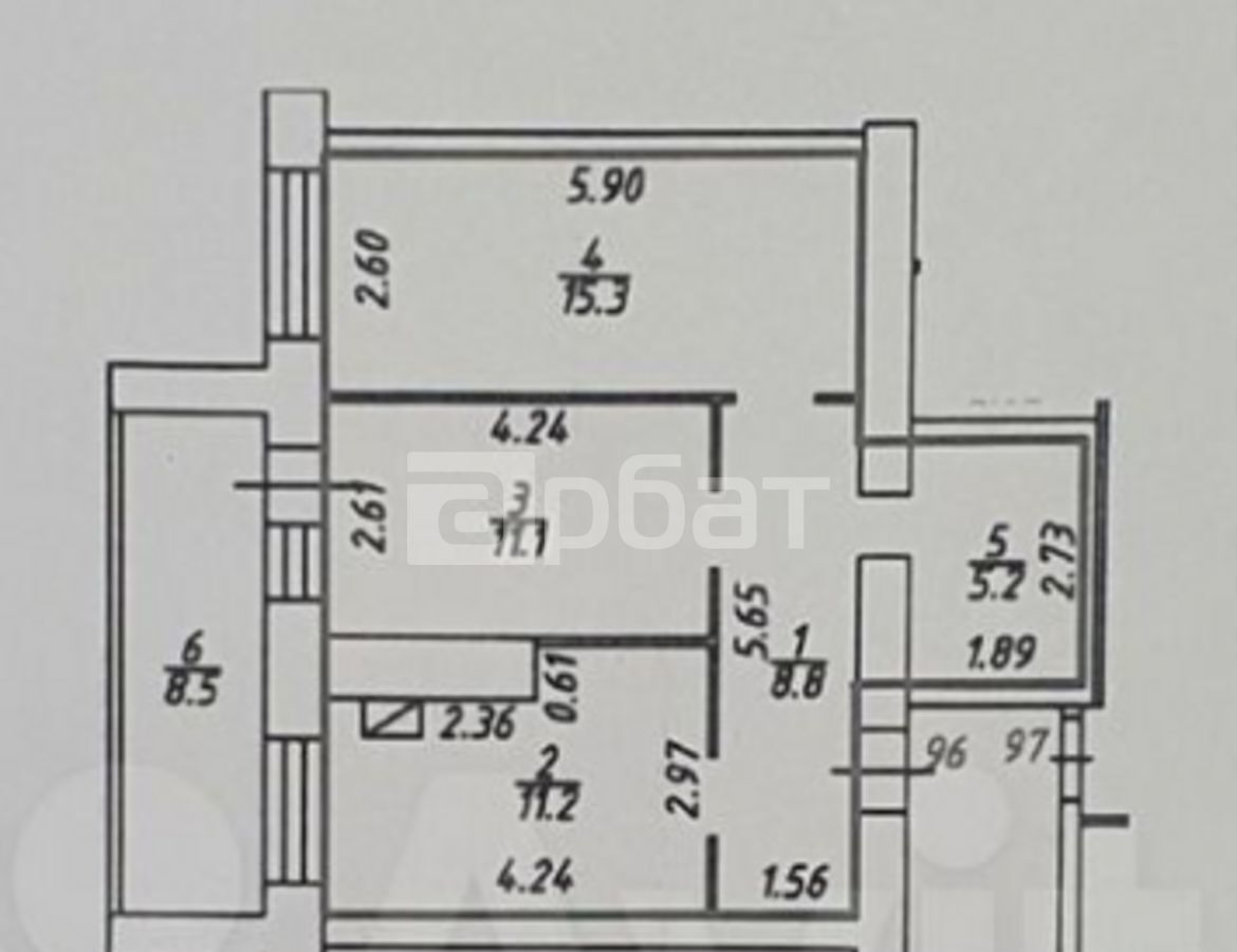 квартира г Кострома р-н Фабричный ул Ленина 160б фото 22