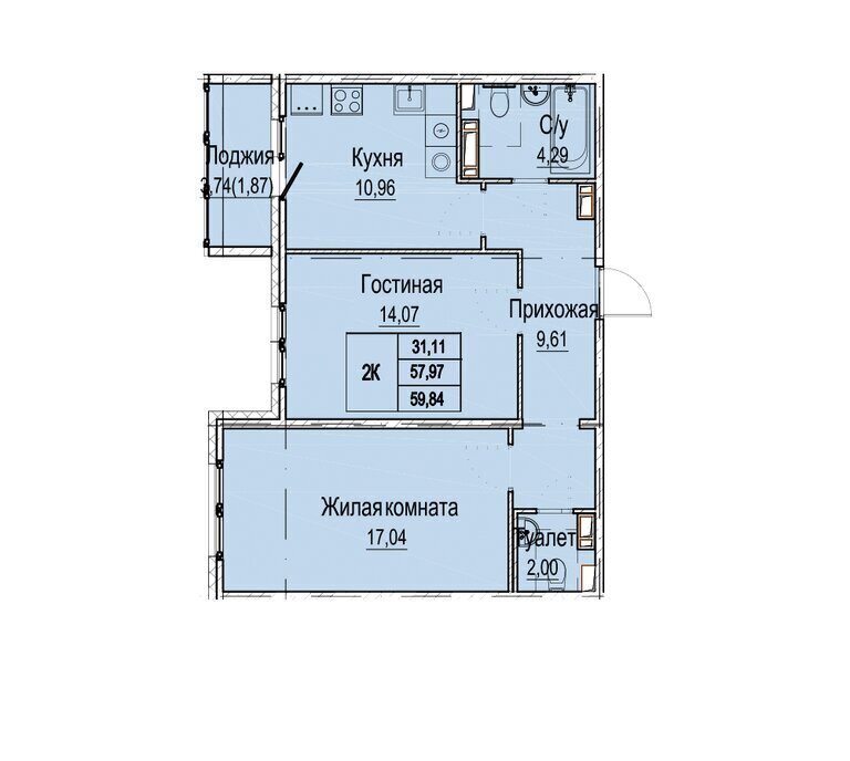 квартира г Нижний Новгород р-н Канавинский Канавинская ул Лесной городок жилой комплекс Новый Город фото 1