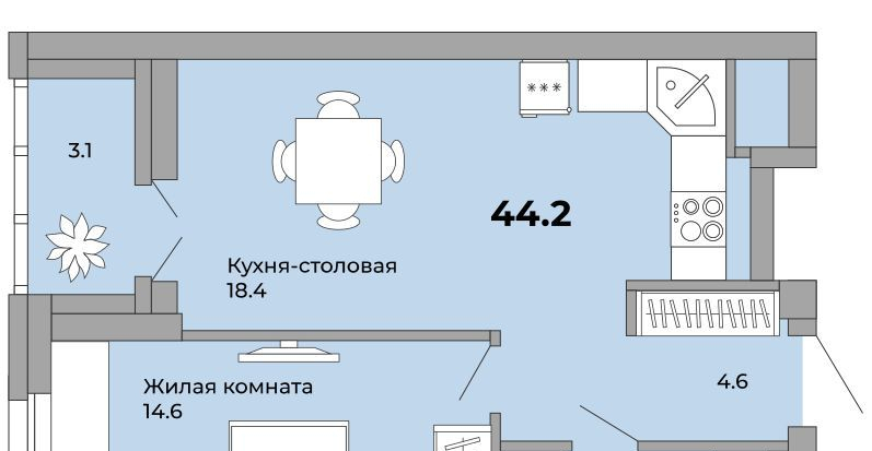 квартира г Екатеринбург р-н Орджоникидзевский Уралмаш пер Черниговский 20 м-н фото 2