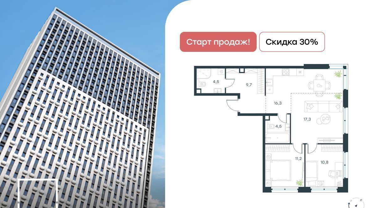 квартира г Москва метро Верхние Лихоборы САО Северный Западное Дегунино ЖК Левел Селигерская к 1 фото 1