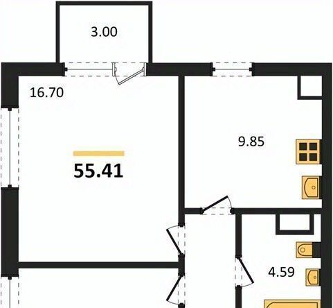 квартира г Евпатория пгт Заозерное ЖК «Кубики» фото 3