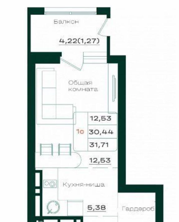 квартира г Барнаул р-н Железнодорожный пр-кт Строителей 18к/1 ЖК «Локомотив» фото 4