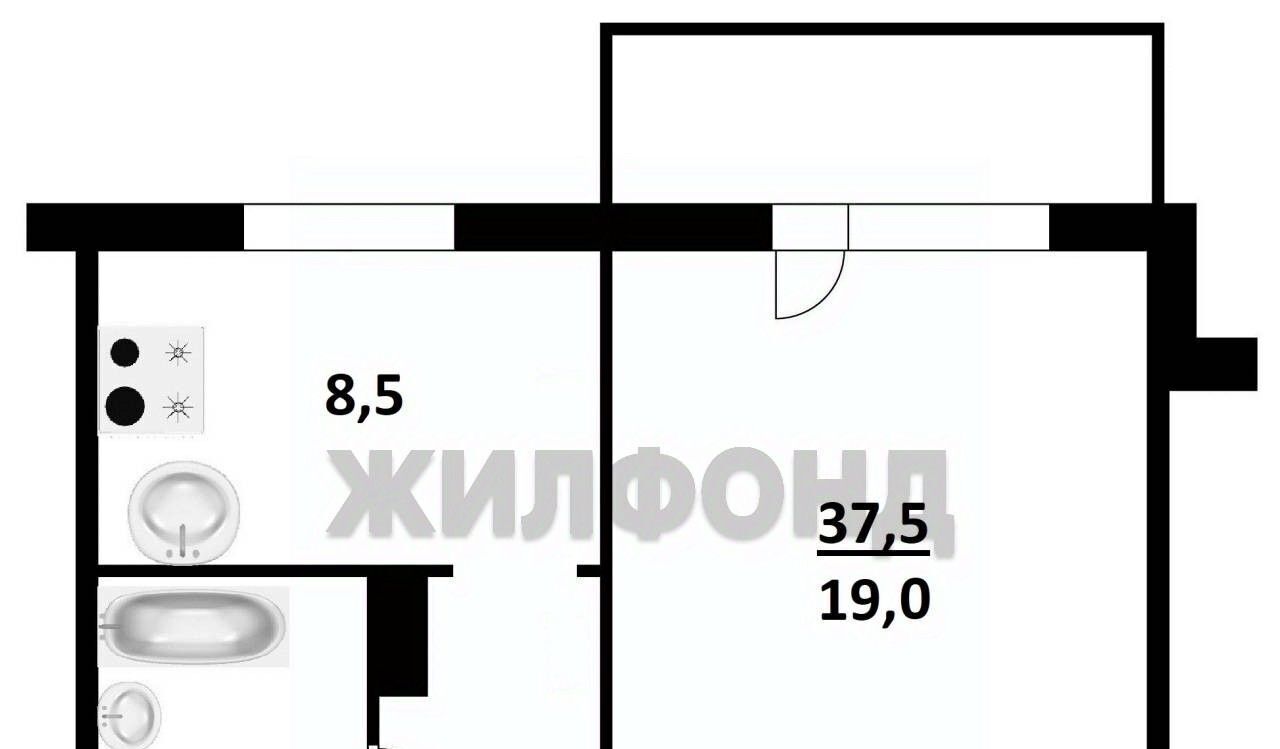 квартира г Новосибирск ул Хилокская 1в Площадь Маркса фото 19