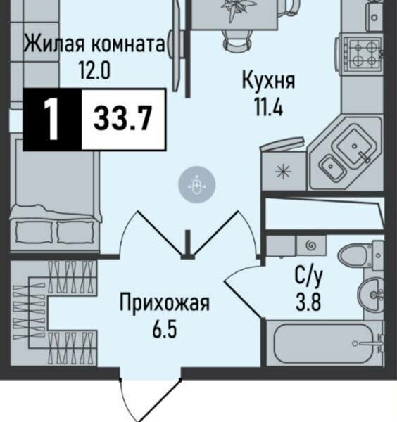 квартира г Железноводск п Иноземцево улица Рядового Панченко, 20 фото 1