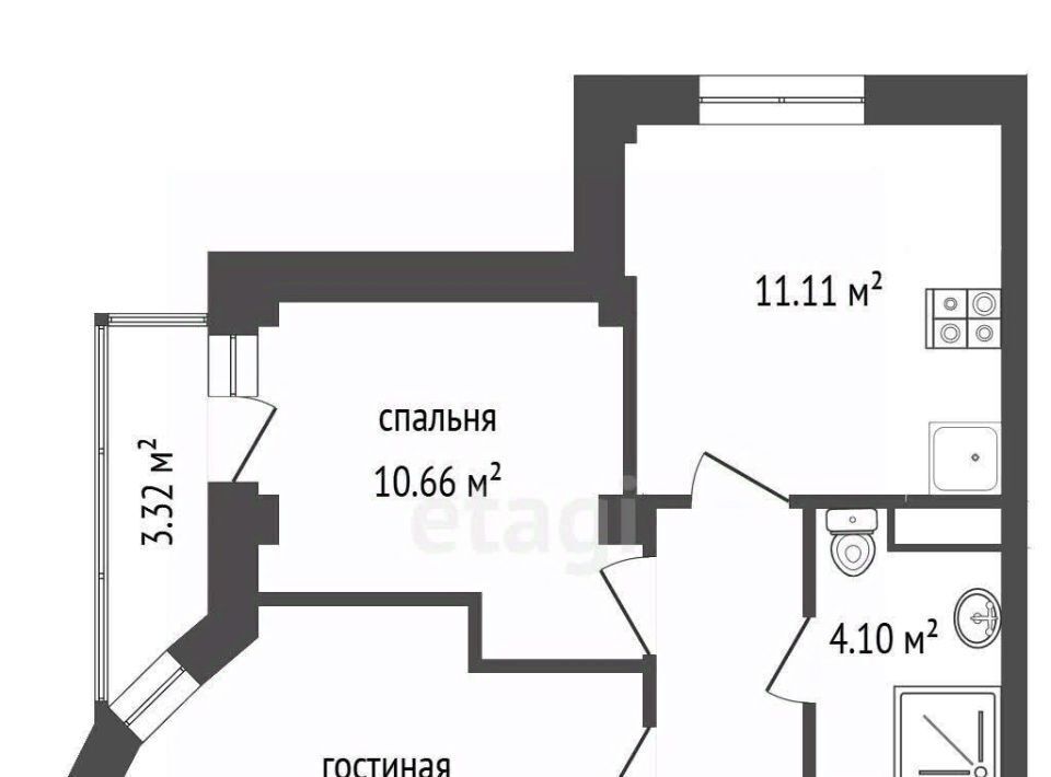 квартира г Архангельск р-н Октябрьский округ Октябрьский пр-кт Обводный канал 76 фото 2