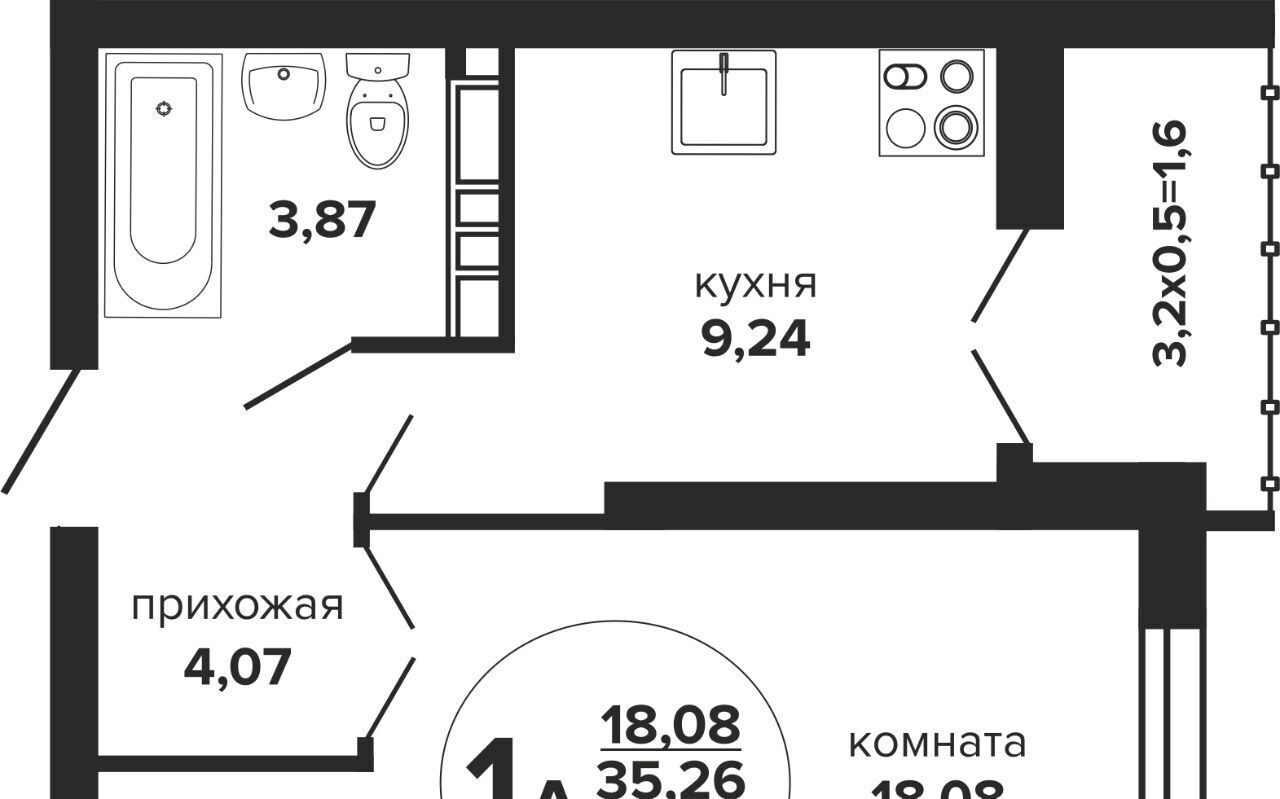 квартира г Краснодар р-н Прикубанский ул Российская 257/7 фото 1