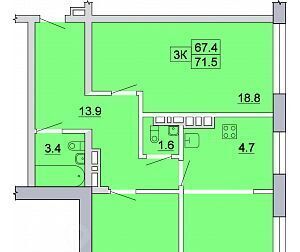 квартира г Иркутск р-н Ленинский Ново-Ленино 2 Территория 1-й Ленинский кв-л фото 1