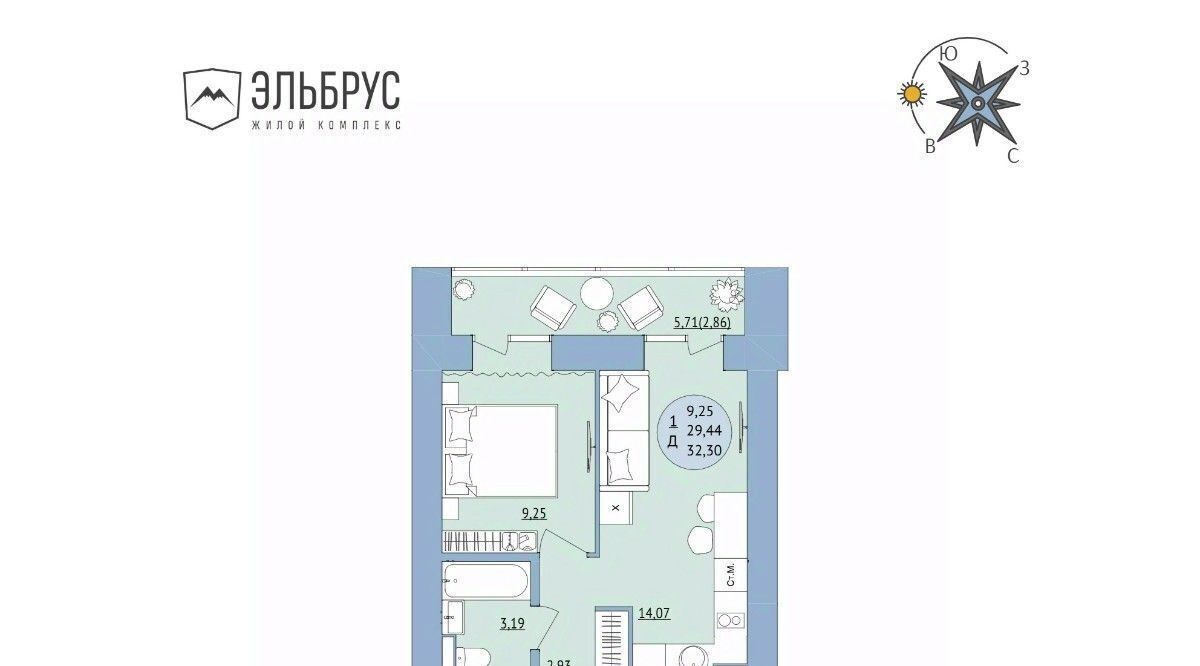 квартира г Уфа р-н Кировский ул Кавказская 24 фото 1