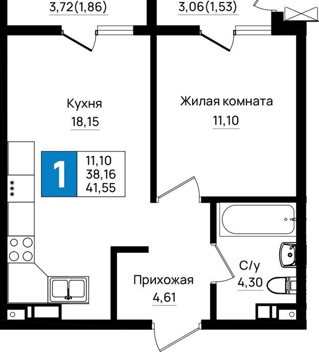 квартира г Новороссийск р-н Южный микрорайон 5-я Бригада фото 1