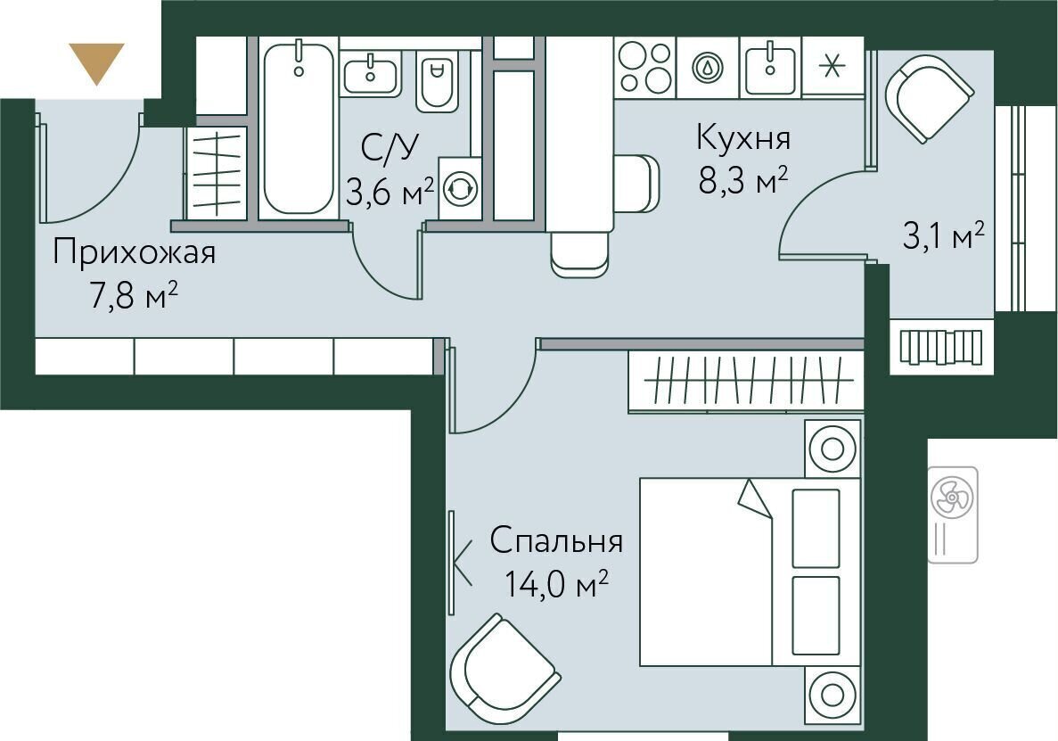 квартира г Волгоград р-н Советский ул Новосибирская 74 ЖК «Сиберия парк» фото 1