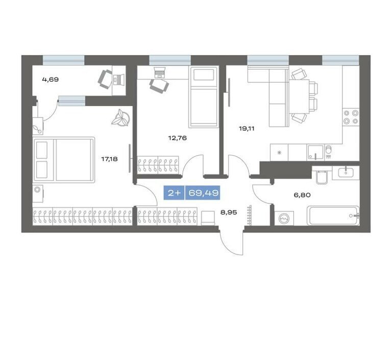 квартира г Тобольск пер Радищева 17 фото 1